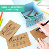T Marie - 50 4x6" Thank You For Your Order Cards - Kraft Bulk Inserts