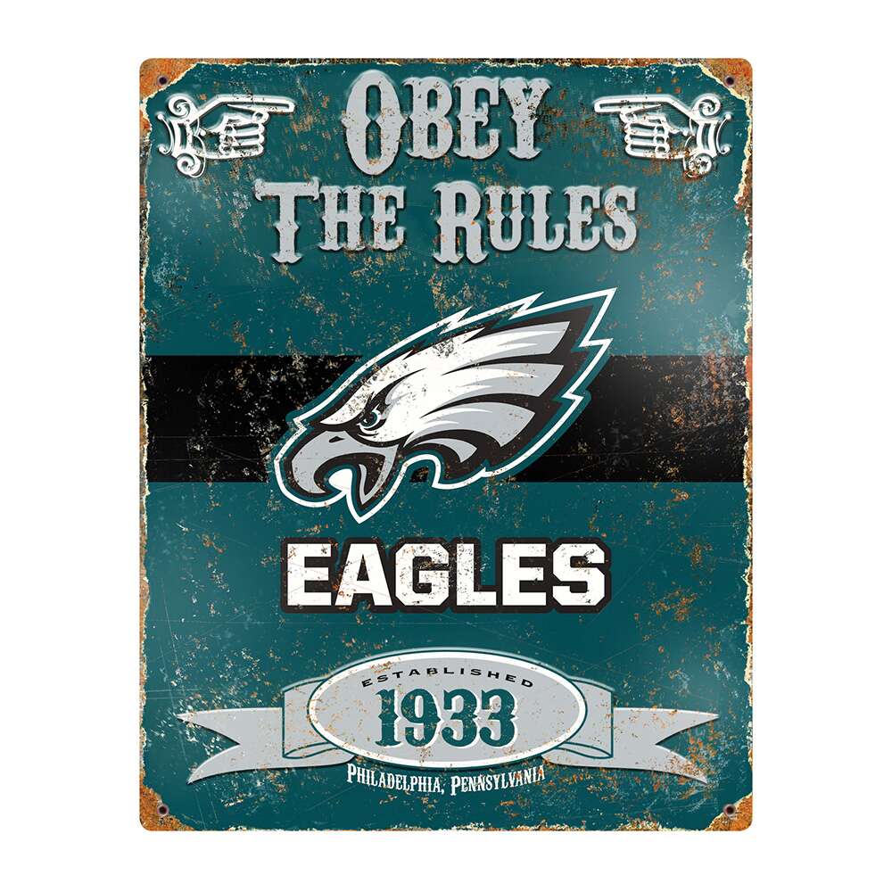 Party Animal Toys Party Animal NFL Philadelphia Eagles Embossed Metal Sign