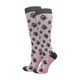 Think Medical Wholesale - Pink Paws Fashion Compression Knee High Socks   : Reg