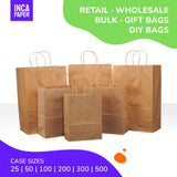 INCA PAPER - (10 pc) 10" x 5" x 13" Kraft Paper Bags