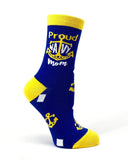 Fabdaz - Proud NAVY Mom Women's Crew Socks