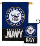Two Group Flag Co - America Navy Armed Forces Military Decor Flag: Garden Flag 13" x 18.5" Only / Double Sided-Thick Fabric