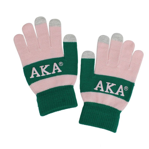 PinktownUSA - AKA Pink Finger Touch and Grip Knit Winter Gloves