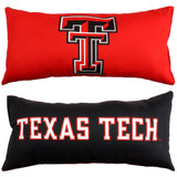 Everything Comfy - Texas Tech Red Raiders 2 Sided Bolster Travel Pillow, 16" x 6", Made in the USA