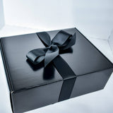Theba Handmade - Luxury Gift Box- Round Acacia Simple: Yes / #1 / Black Initial Gift Tag