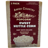 Amish Country Popcorn - 3pk Microwave Sweet Kettle Popcorn