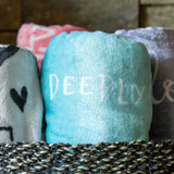 Duke Imports - "Faith/Hope/Love" - Sentimental Sayings Throw Blanket
