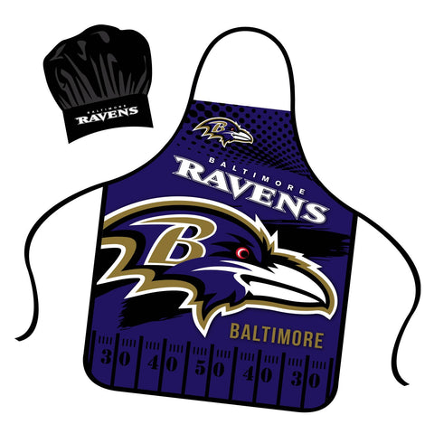 Mojo Licensing - NFL Baltimore Ravens Apron & Hat Set