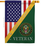 Two Group Flag Co - Home of Army Armed Forces Military Veteran USA Decor Flag: Garden Flag 13" x 18.5" Only / Double Sided-Thick Fabric