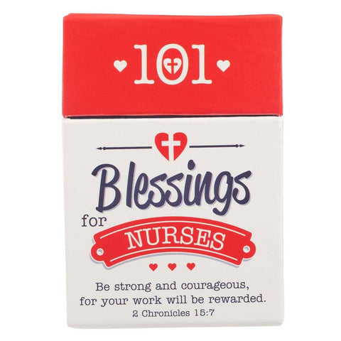 Christian Art Gifts - 101 Blessings for Nurses Box of Blessings - 2 Chronicles 15: