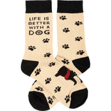 Primitives by Kathy - Life Is Better With A Dog Socks