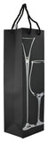 Three Star IM/EX Inc. - 14" WINE BAG, SILVER CHAMPAGNE & WINE GLASS
