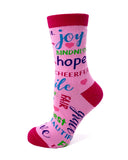 Fabdaz - Positivity Words Women's Crew Socks