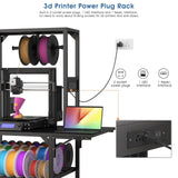 39F Inc. - 3D Printer Workstation Collection with Filament Storage: Slim Power Tower