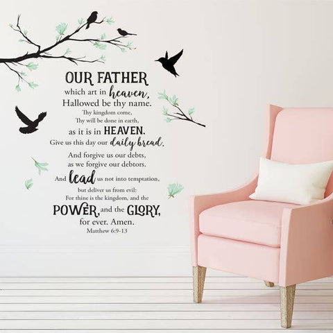 African American Expressions - Lords Prayer Wall Art Decal