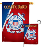 Two Group Flag Co - Coast Guard Armed Forces Military Decor Flag: Garden Flag 13" x 18.5" Only / Double Sided-Thick Fabric