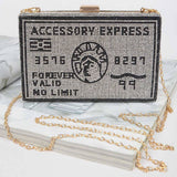 3AM BY H&D ACCESSORIES - Rhinestone Fashion Express Clutch: Multicolor