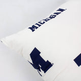 Everything Comfy - Michigan Wolverines Decorative Pillow: White / Pair