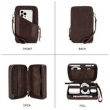 VIGOR - Travel Tech Case Leather Electronics Accessories Storage Box: 1 Bag