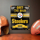 Party Animal - Pittsburgh Steelers Embossed Metal Sign