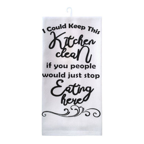 "Keep This Kitchen Clean" Decorative Kitchen Towel