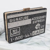 3AM BY H&D ACCESSORIES - Rhinestone Fashion Express Clutch: Multicolor