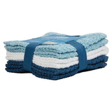 Arkwright Home - Pack of 6 Campbell Ramsey Washcloths 12x12 - Assorted Colors