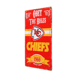 Party Animal - Kansas City Chiefs Embossed Metal Sign