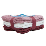 Arkwright Home - Pack of 6 Campbell Ramsey Washcloths 12x12 - Assorted Colors