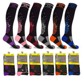 Extreme Fit Wholesale - KNEE-HIGH COMPRESSION SOCKS - ASSORTED DESIGNS: Novelty 1 / Large/XL