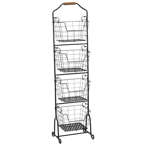 Fitz and Floyd® Mikasa® Pfaltzgraff® - Mikasa Grmt Bscs Ferme 4 Tier Market Basket Black Open Stock