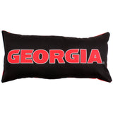 Everything Comfy - Georgia Bulldogs 2 Sided Bolster Travel Pillow, 16" x 6", Made in the USA