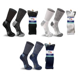 Extreme Fit Wholesale - 2-Pairs: Non-Binding Loose Fit Cotton Diabetic Crew Socks
