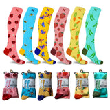 Extreme Fit Wholesale - KNEE-HIGH COMPRESSION SOCKS - ASSORTED DESIGNS: Novelty 1 / Small/Medium