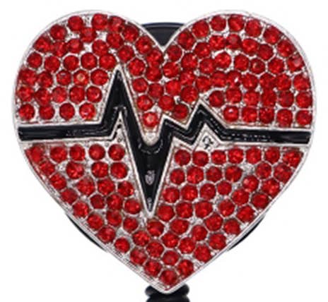 Cutieful - EKG Heart - Dazzle Badge Reel