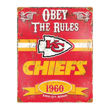 Party Animal - Kansas City Chiefs Embossed Metal Sign