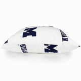 Everything Comfy - Michigan Wolverines Decorative Pillow: White / Pair