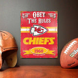 Party Animal - Kansas City Chiefs Embossed Metal Sign