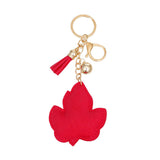 PinktownUSA - Keychain AKA Gold Pink Green Ivy Leaf for Women: Pink and Green / Gold / 6.25 x 2.5 inches