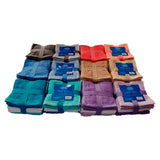 Arkwright Home - Pack of 6 Campbell Ramsey Washcloths 12x12 - Assorted Colors