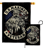 Two Group Flag Co - Marines Veteran Armed Forces Military Marine Corps US Flag: Garden Flag 13" x 18.5" Only / Double Sided-Thick Fabric