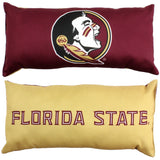 Everything Comfy - Florida State Seminoles 2 Sided Bolster Travel Pillow, 16" x 6", Made in the USA