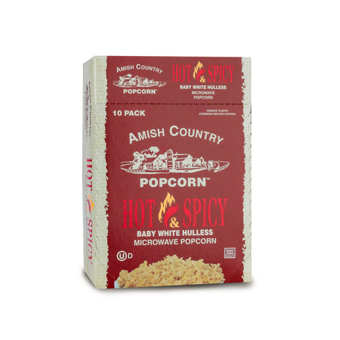 Amish Country Popcorn - 10pk Microwave Hot N Spicy Popcorn