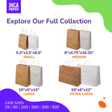 INCA PAPER - (10 pc) 10" x 5" x 13" Kraft Paper Bags