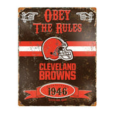 Party Animal - Cleveland Browns Embossed Metal Sign