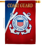 Two Group Flag Co - Coast Guard Armed Forces Military Decor Flag: Garden Flag 13" x 18.5" Only / Double Sided-Thick Fabric