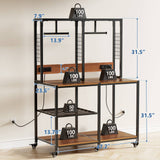 39F Inc. - 3D Printer Workstation Collection with Filament Storage: Slim Power Tower