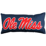 Everything Comfy - Ole Miss Rebels 2 Sided Bolster Travel Pillow, 16" x 6", Made in the USA