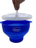 Amish Country Popcorn - Silicone Microwave Popper: Blue