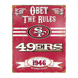 Party Animal - San Francisco 49ers Embossed Metal Sign